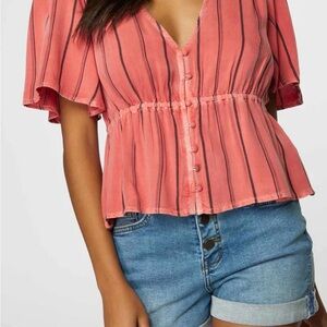 NWT O’Neill Ladies Wes Stripe Top